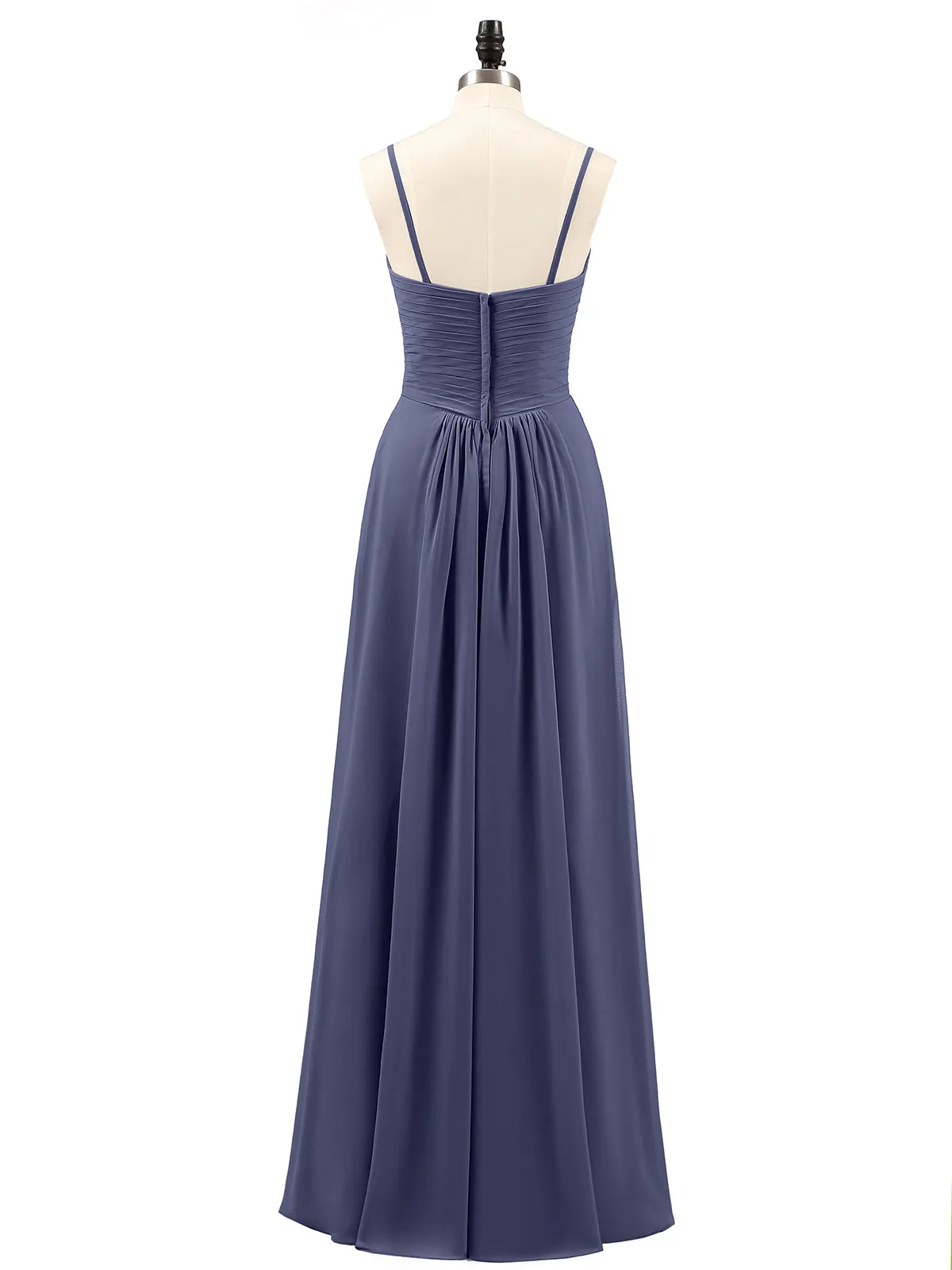 Chiffon Bridesmaid Dresses with Cascade Skirt-Stormy Plus Size