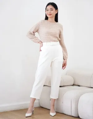Come Belt Detail Celana Panjang Wanita