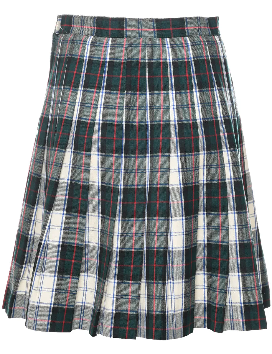 Talbots Tartan Pleated Skirt - M